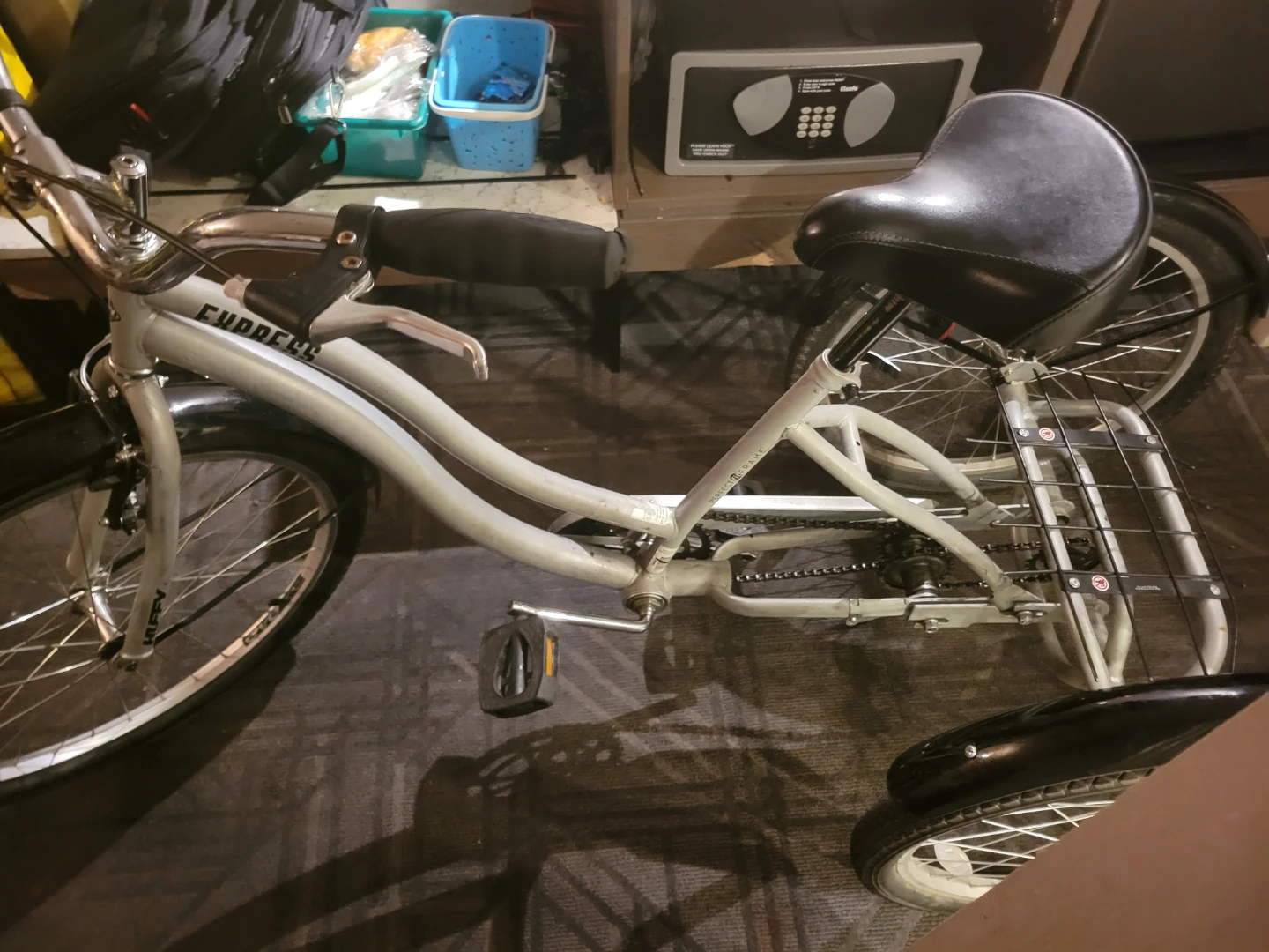 Silver Express Adult Tricycle with rear large Basket