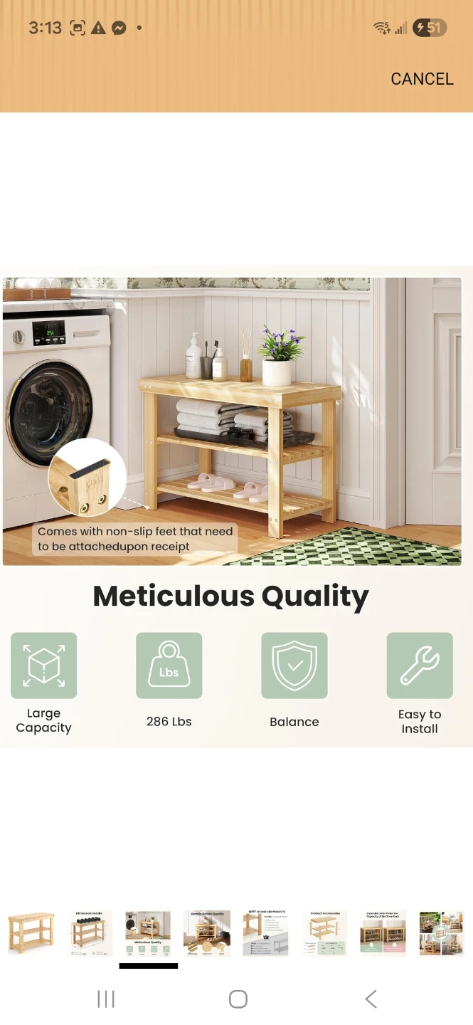 Bamboo Shoe Rack - Multi Purpose Bench - photo 4