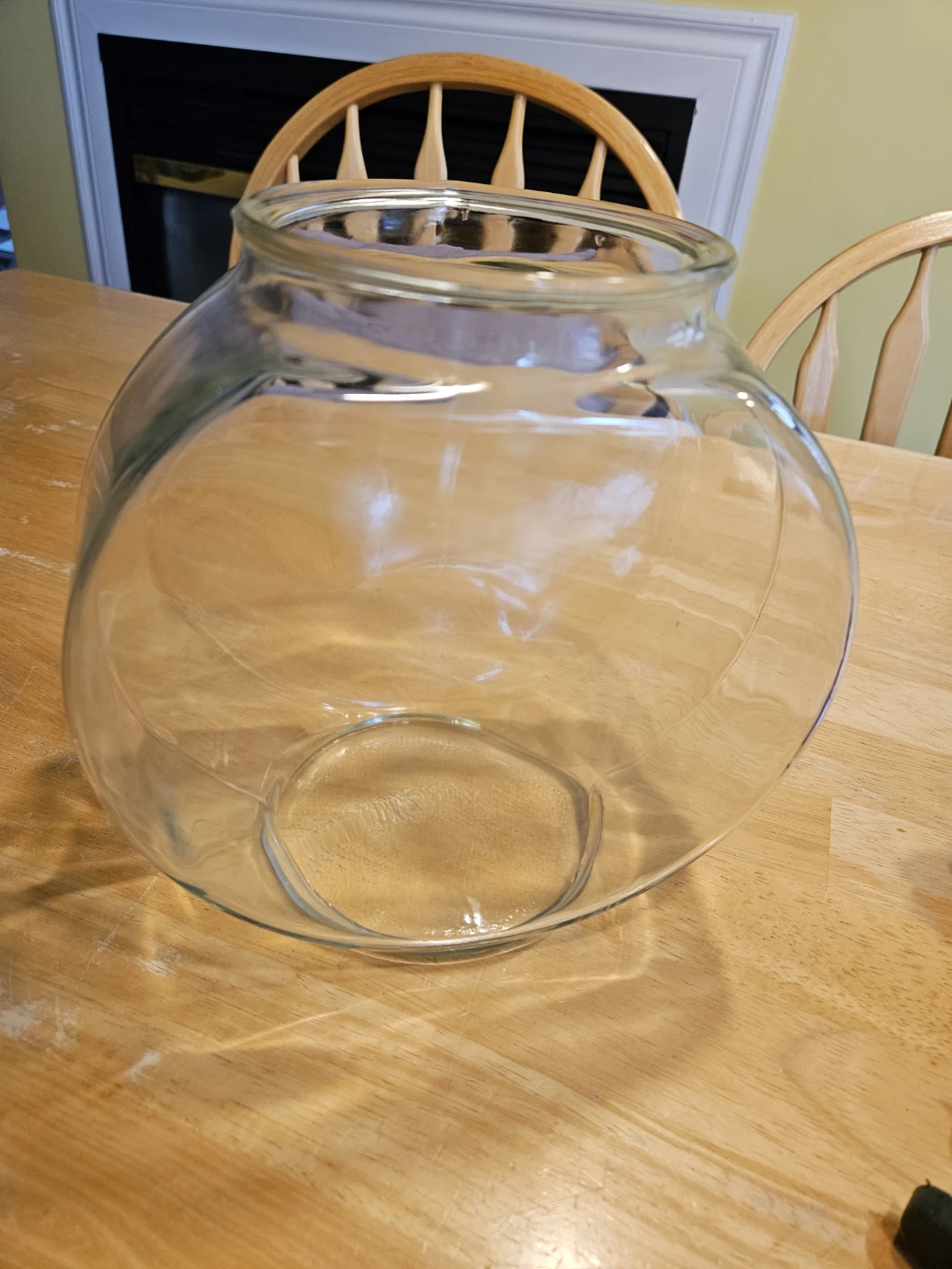Glass Fish Bowl with Decorative Accents