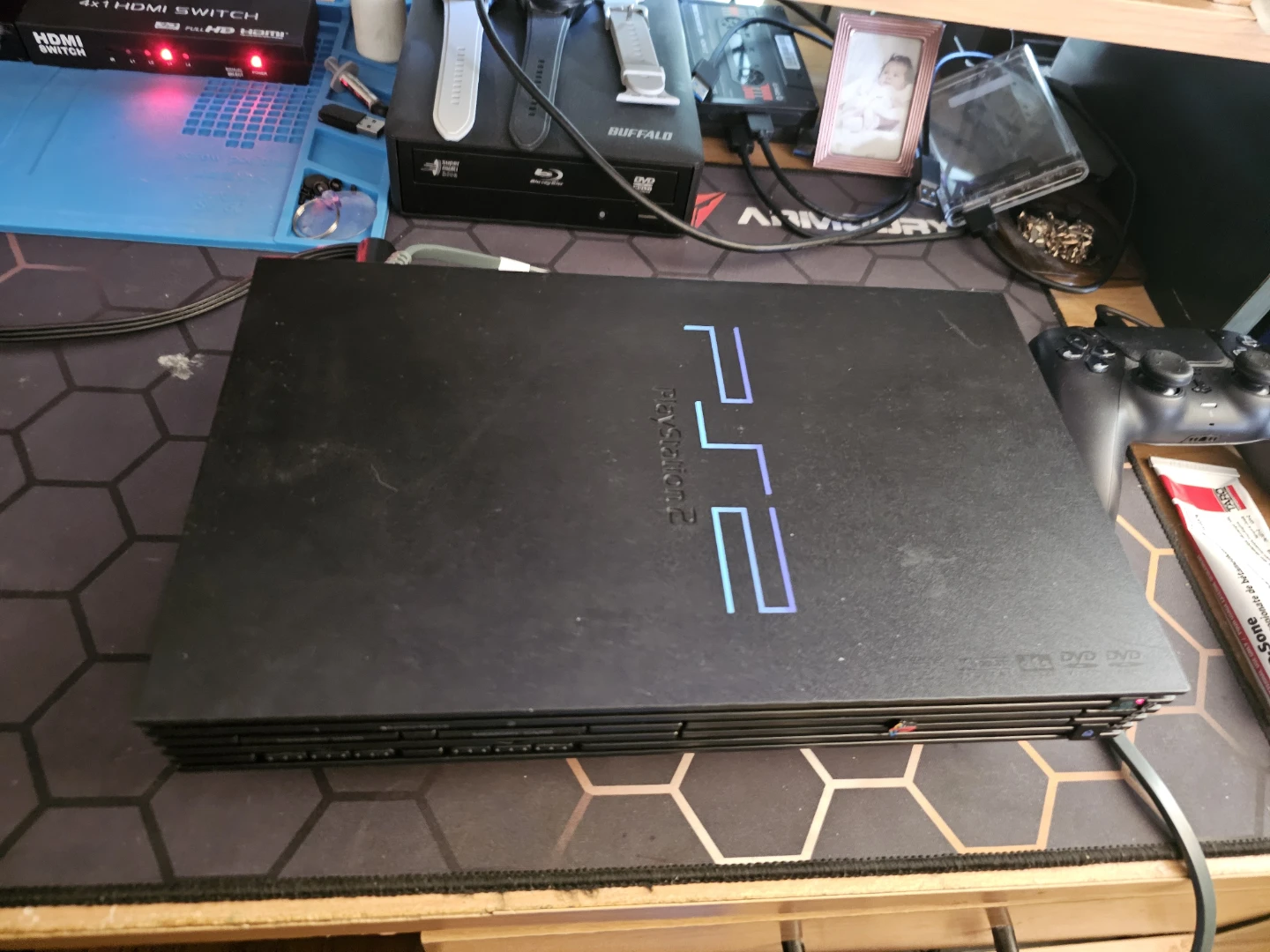 Ps2 fat no hard drive just controller with 6 games - photo 2