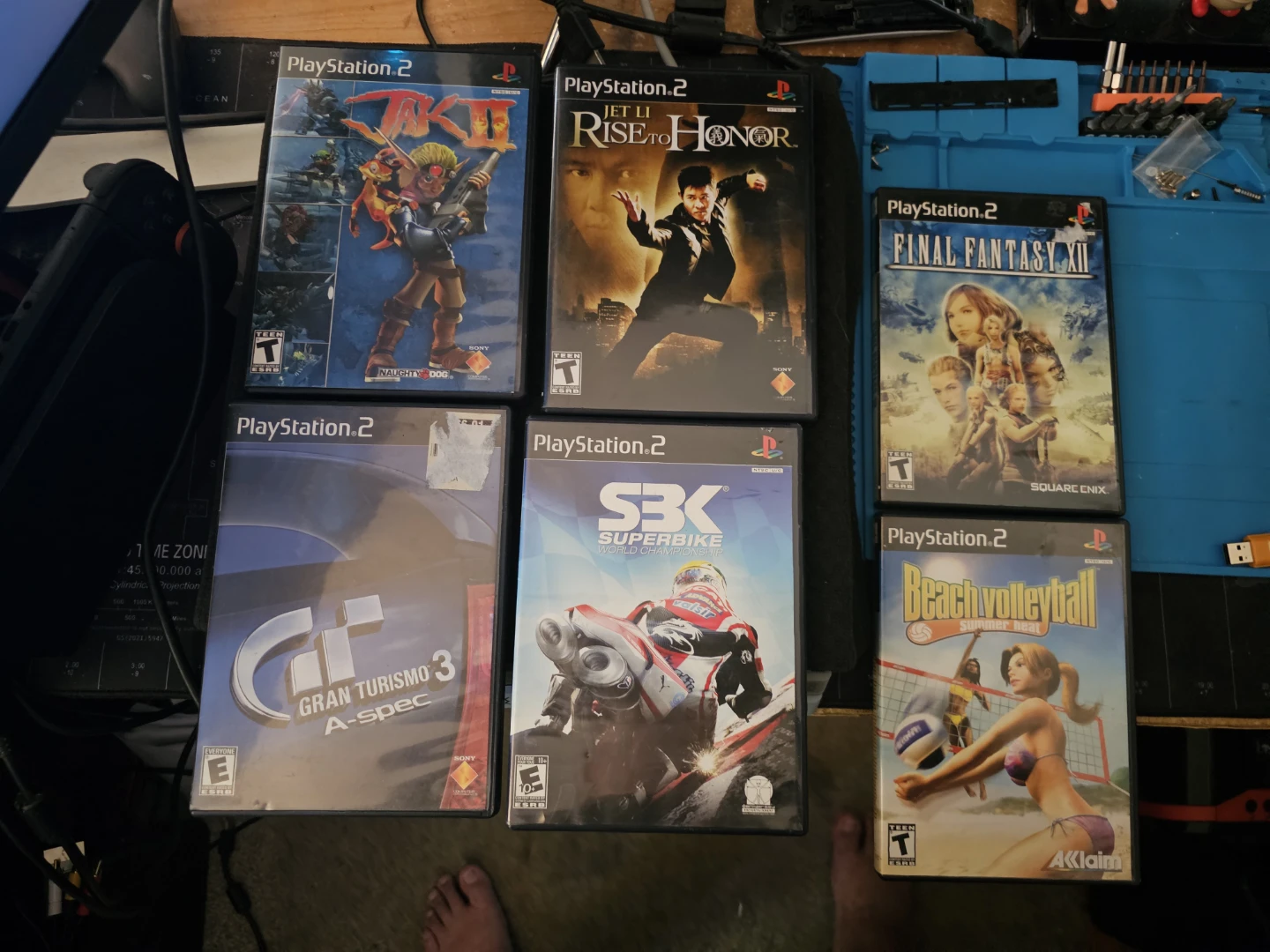 Ps2 fat no hard drive just controller with 6 games - photo 5