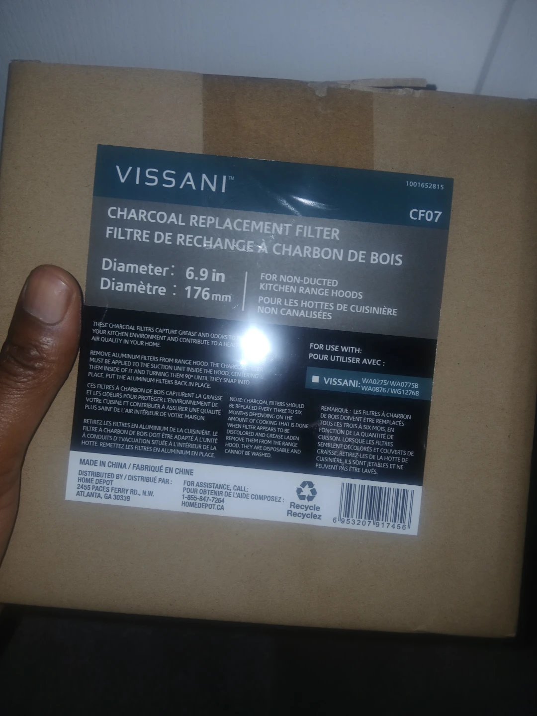 Vissani Charcoal Replacement Filter CF07