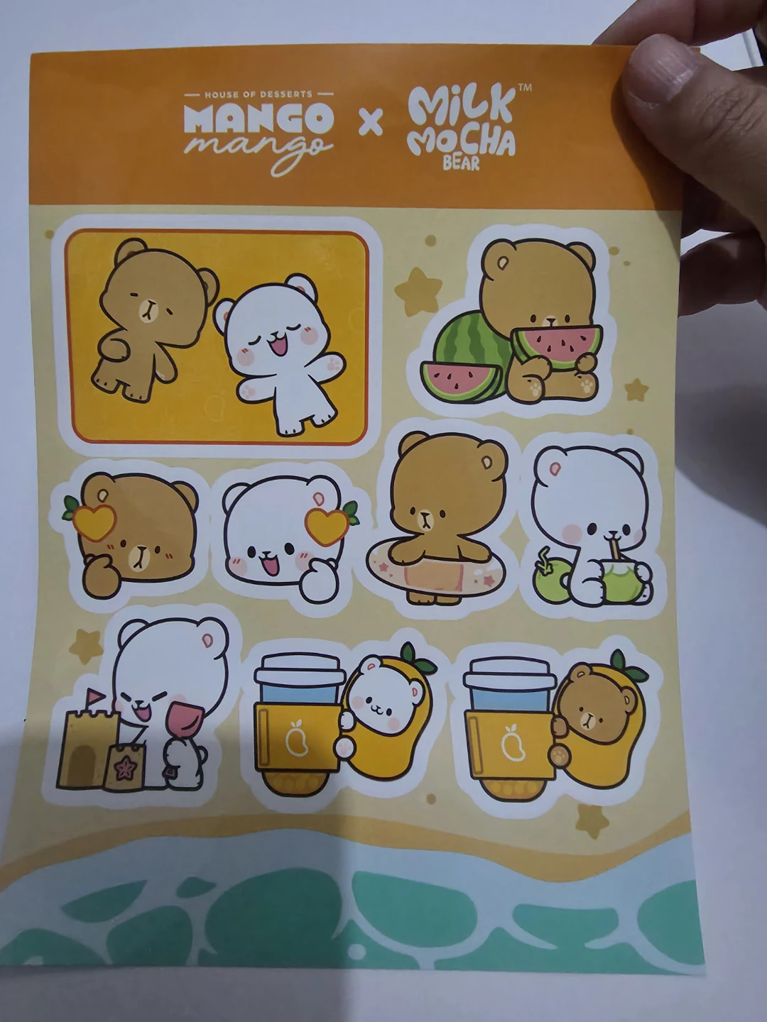 Milk Mocha Bear x Mango Mango Stickers ⚽️