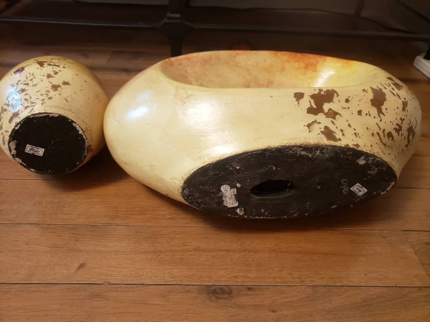 2 heavy clay vases made Mexico - photo 3