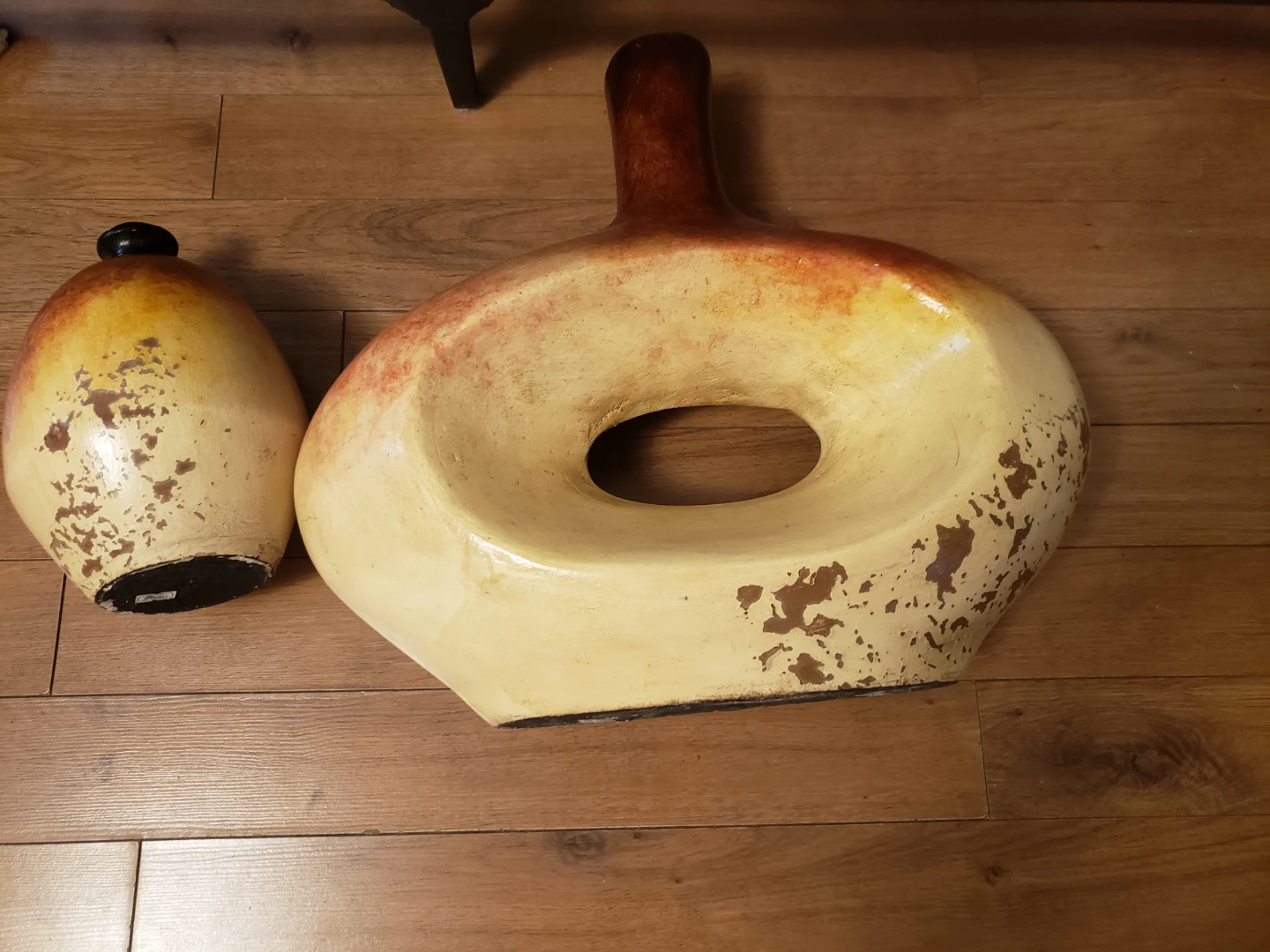 2 heavy clay vases made Mexico - photo 5