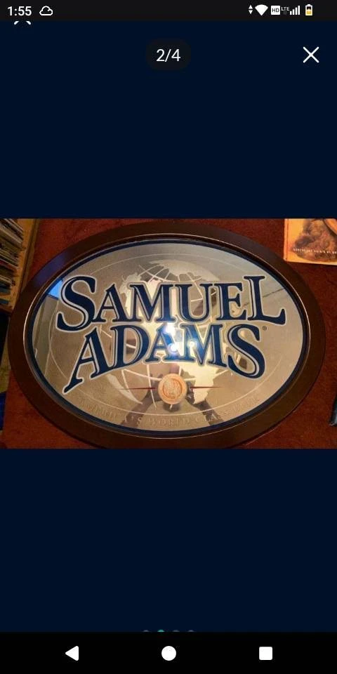 lot Budweiser Ice Light Mirror, Samuel Adams & Tiger Beer Sign ⚽ - photo 2
