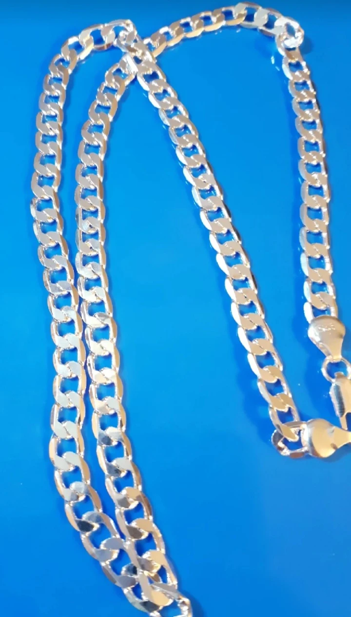 925 Silver Curb Chain Necklace