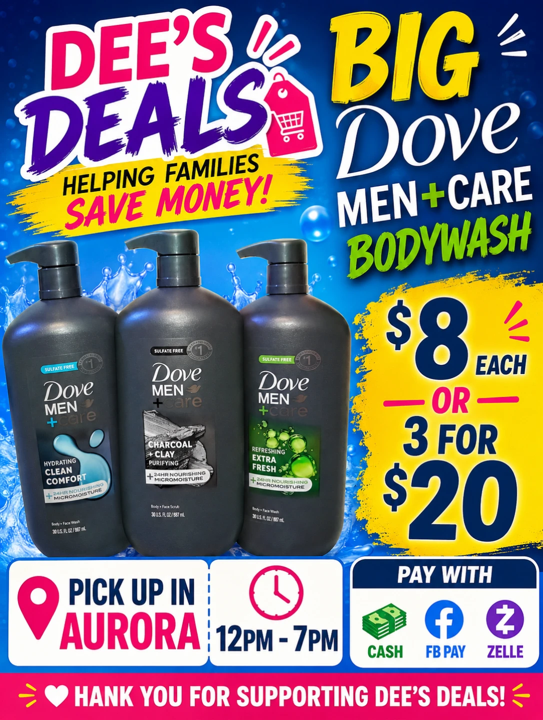 Dove Men+Care Body Wash  30oz $8 - photo 2