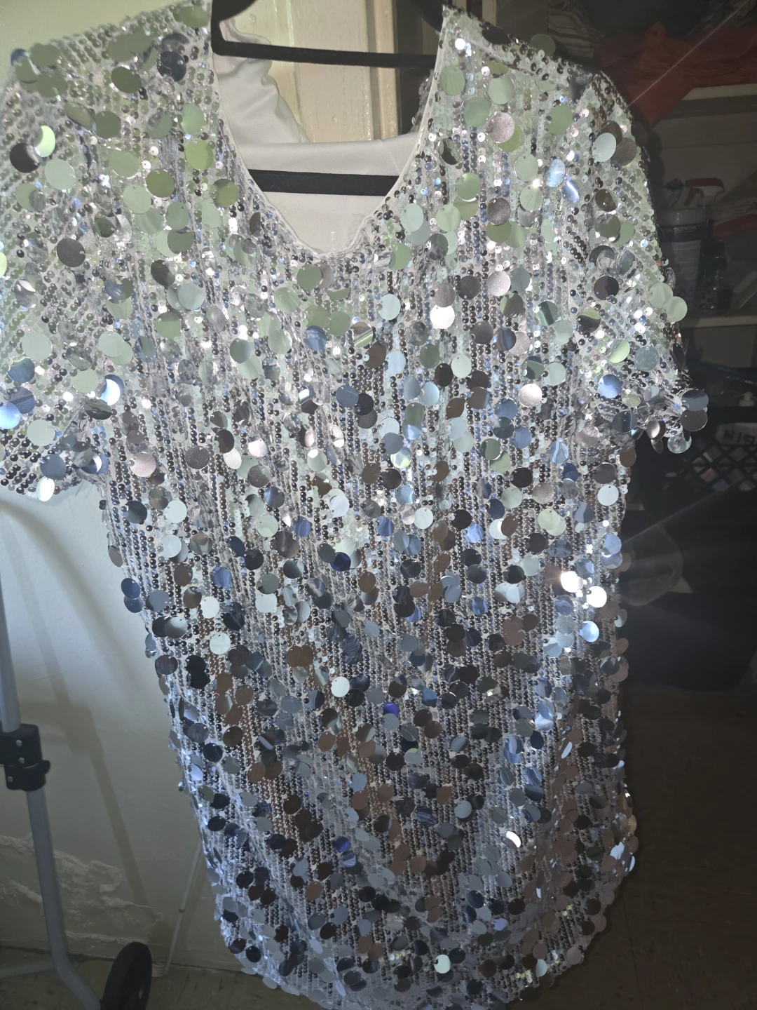 SHEIN CURVE Sequin T-Shirt Dress 1XL