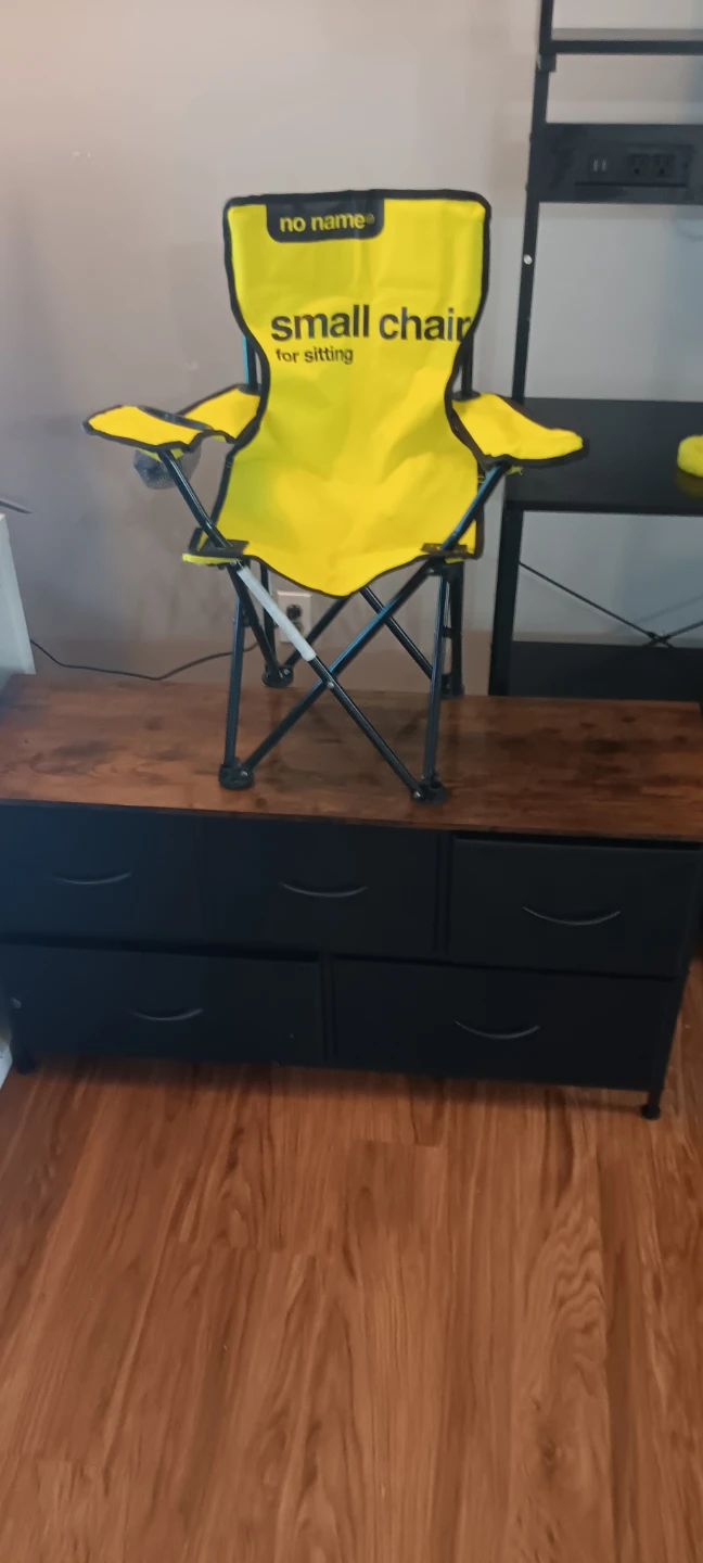 No Name yellow small folding chair and table