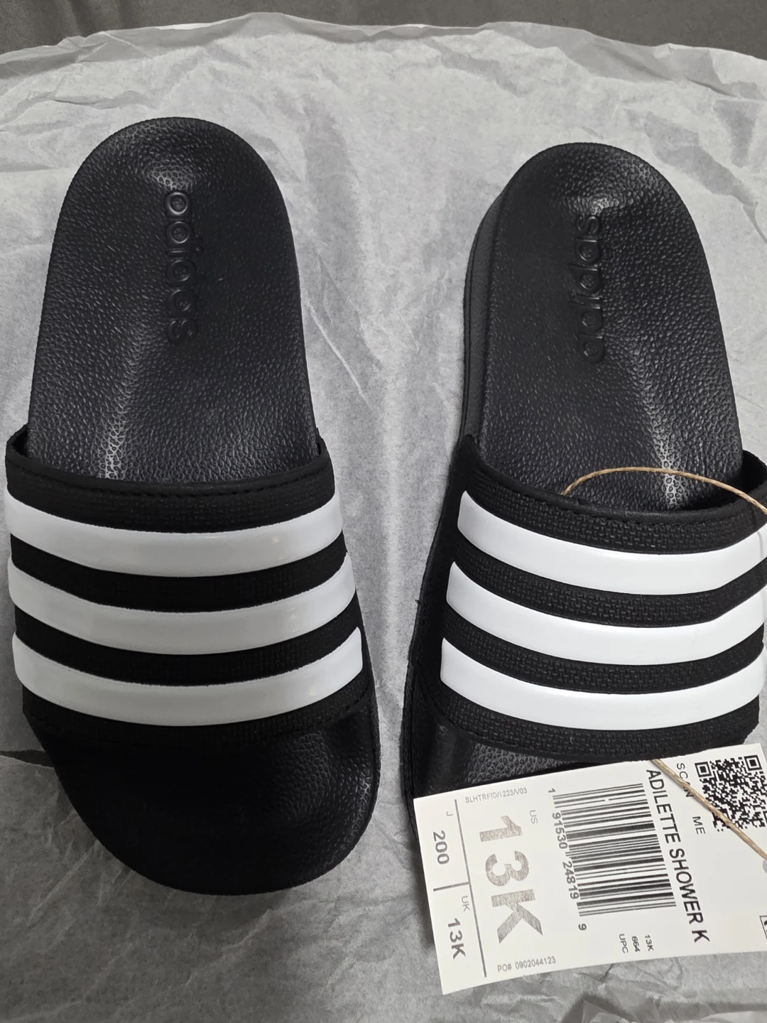 NEW Adidas Adilette Shower K Slides - Size 13K