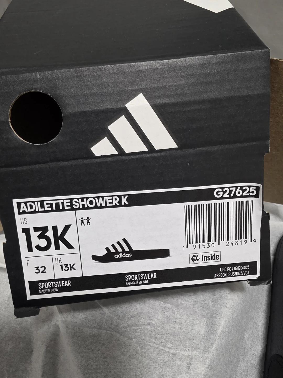 NEW Adidas Adilette Shower K Slides - Size 13K - photo 2