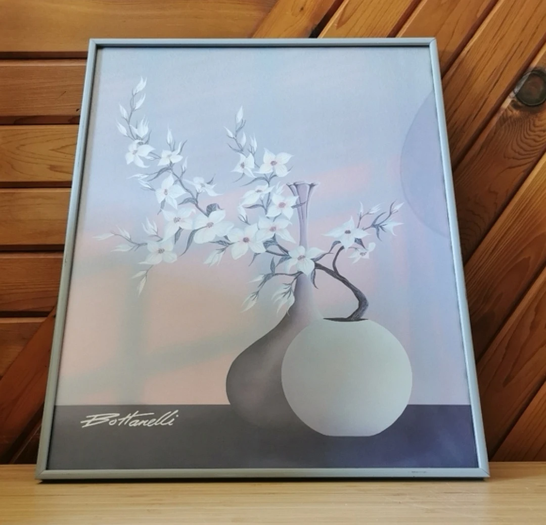 Vintage Bottanelli Floral Still Life Framed Art - photo 4