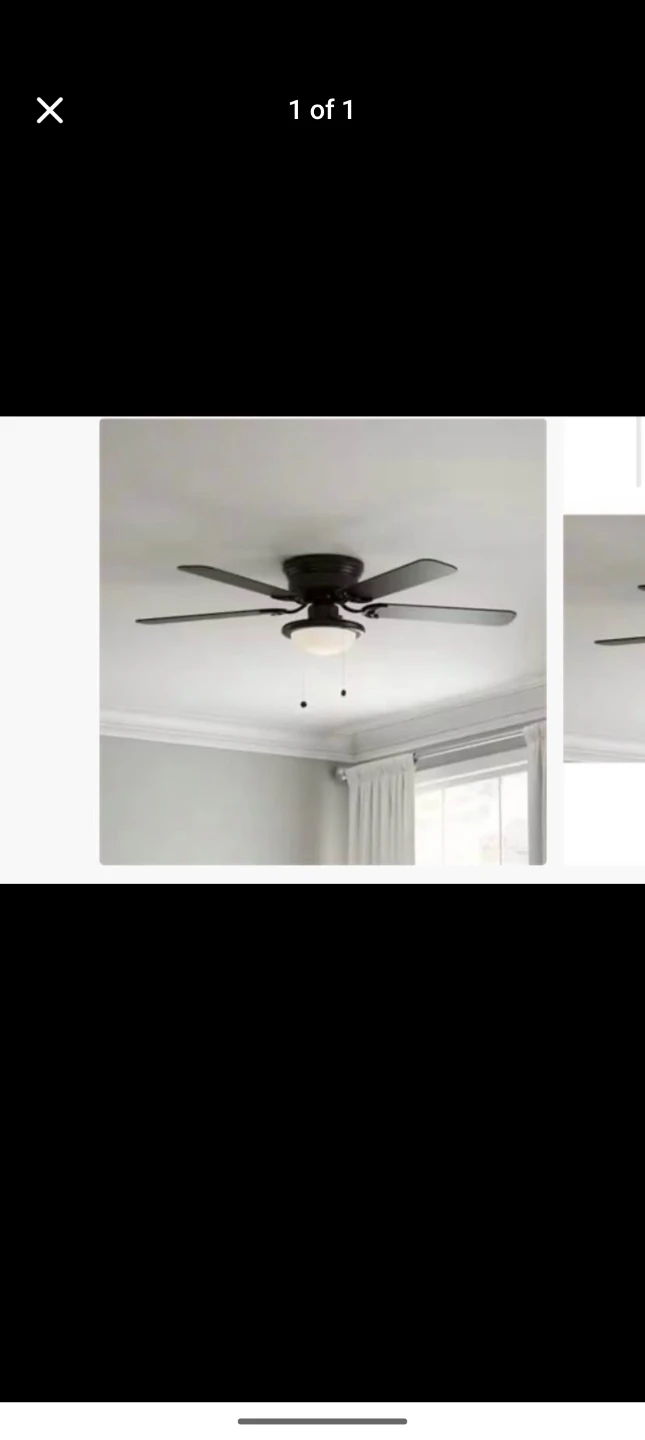 Hunter Hugger 52 in. LED Ceiling Fan - Black Finish