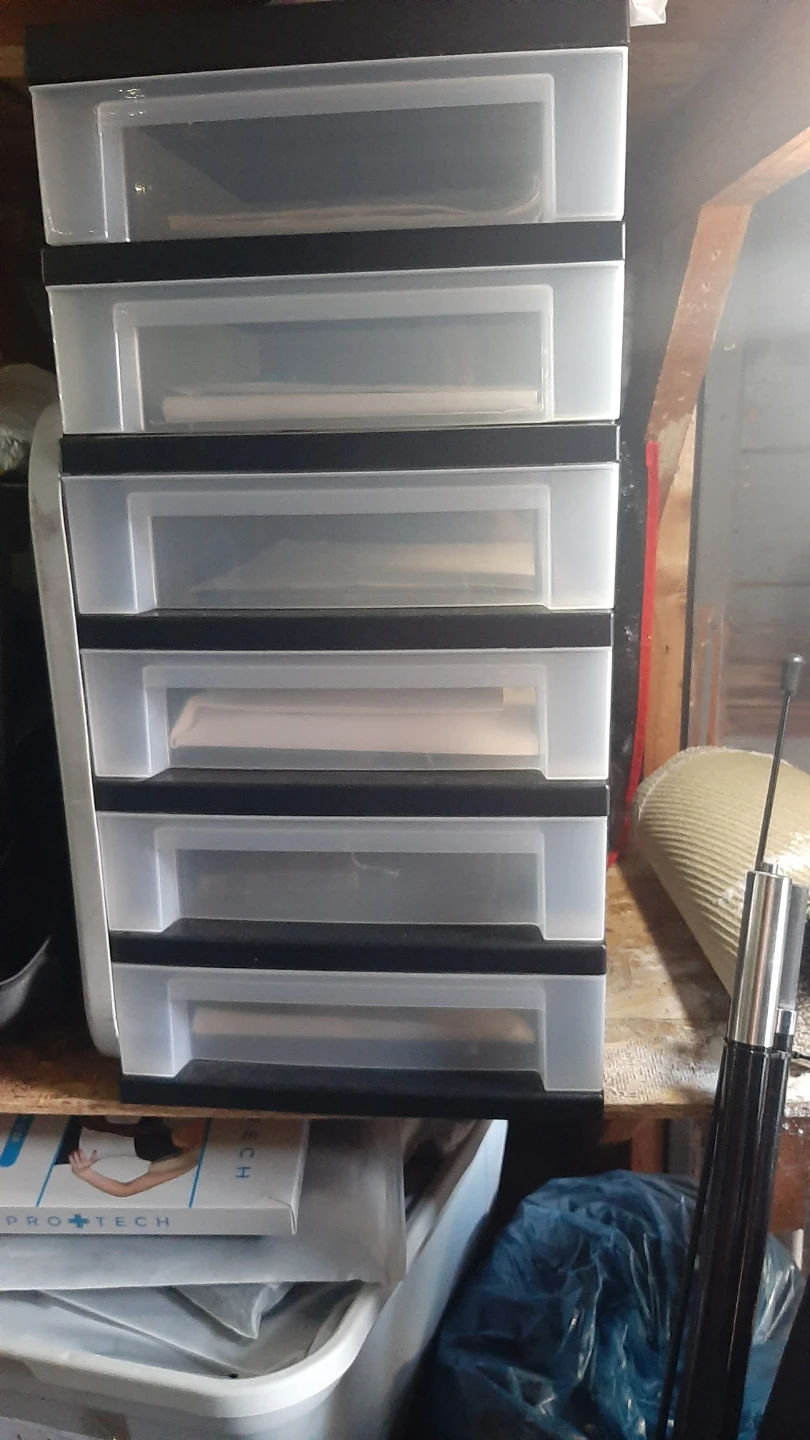 Black 5-Drawer Organizer Unit