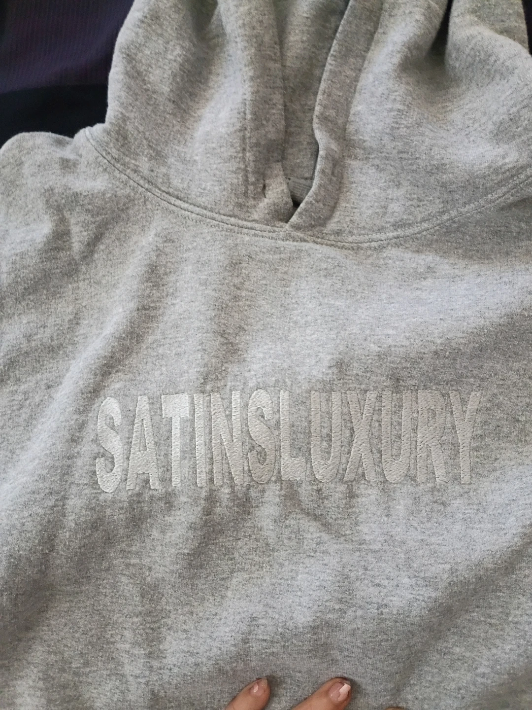 SATINSLUXURY Grey Hoodie