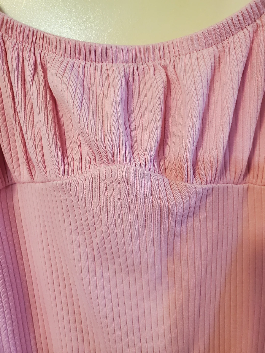 Pink Ribbed Spaghetti Strap Dress ⚽ - photo 2