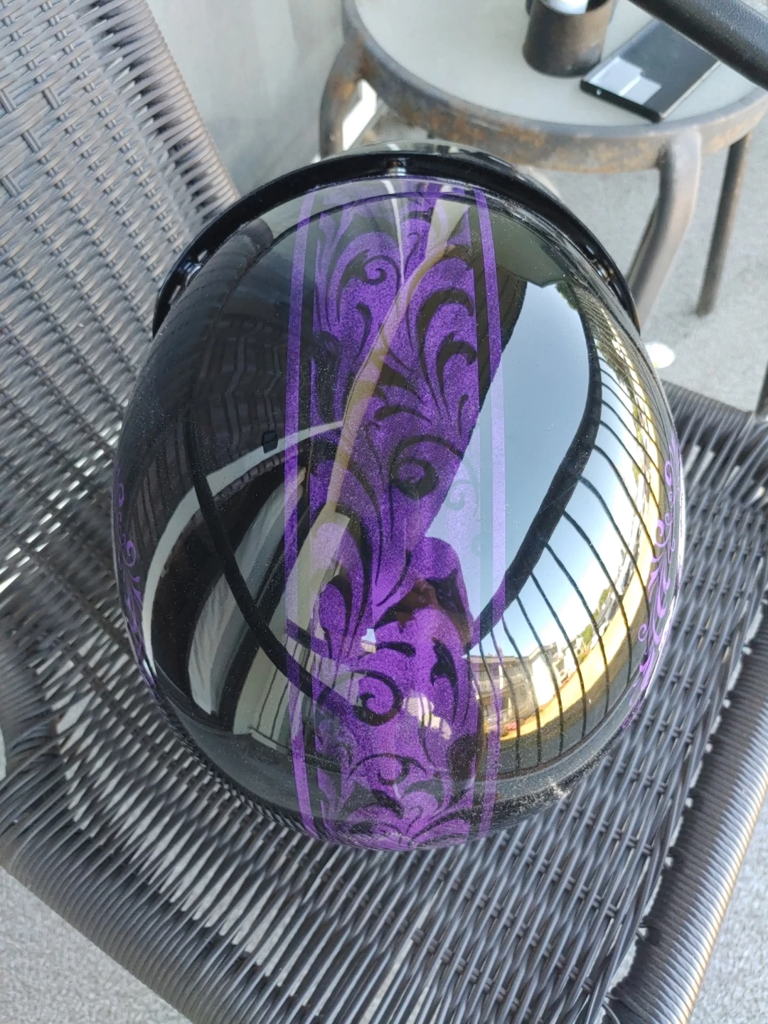 Daytona Cruiser Floral Skull Helmet - photo 2