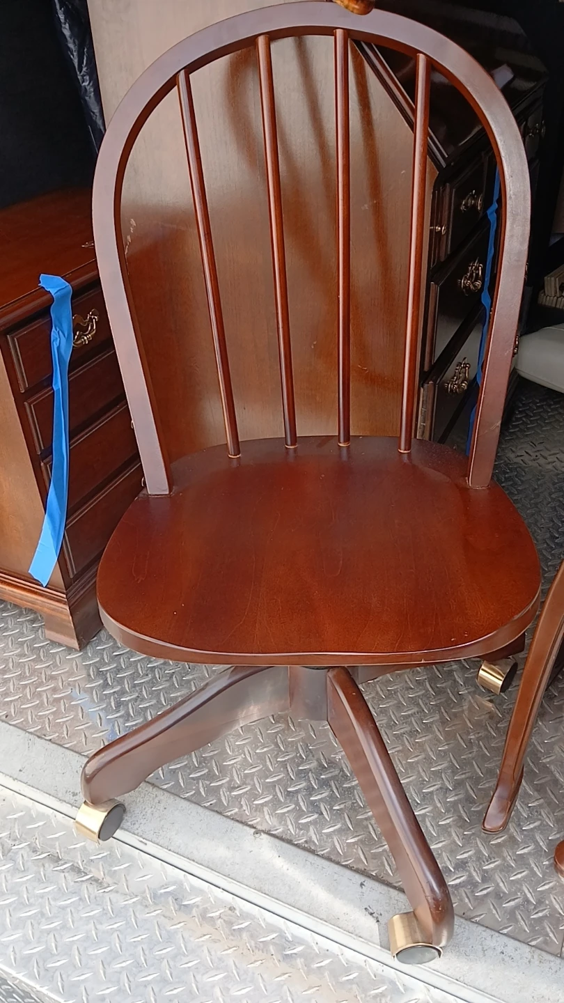 Wooden Swivel Office Chair