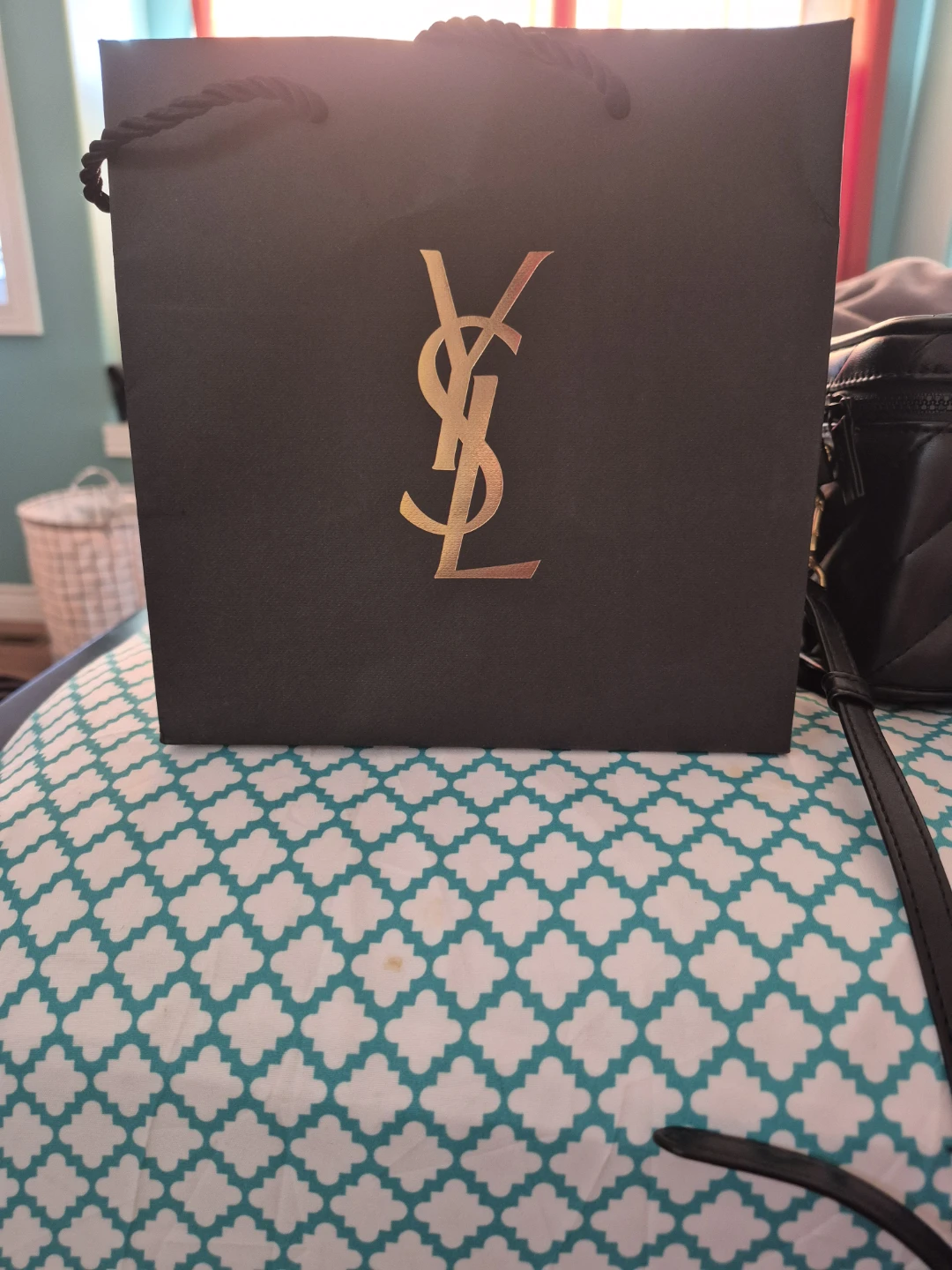 Authentic Saint Laurent Black Quilted Leather Vanity Case⚽ - photo 5