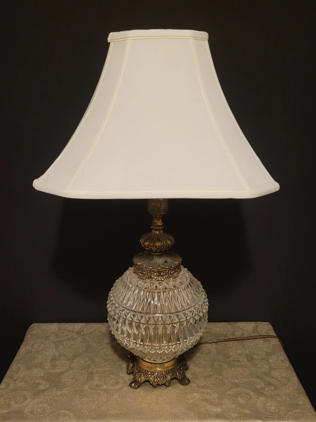 Hollywood Regency Crystal Table Lamp - photo 2