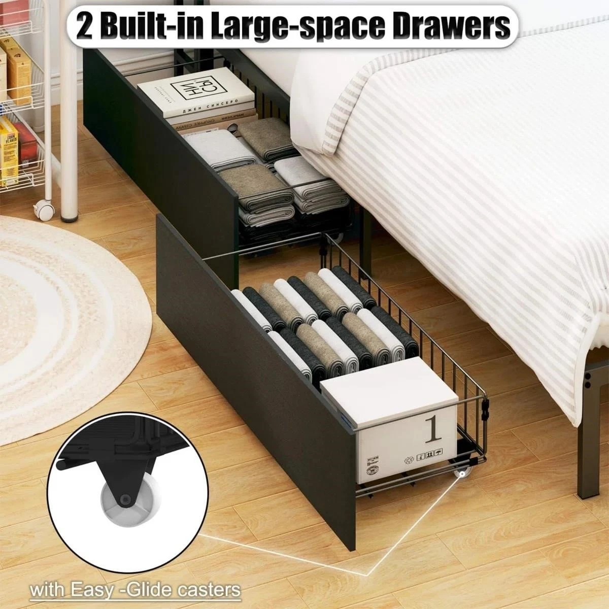 Full Corner Daybed With Storage Bookcase - photo 2