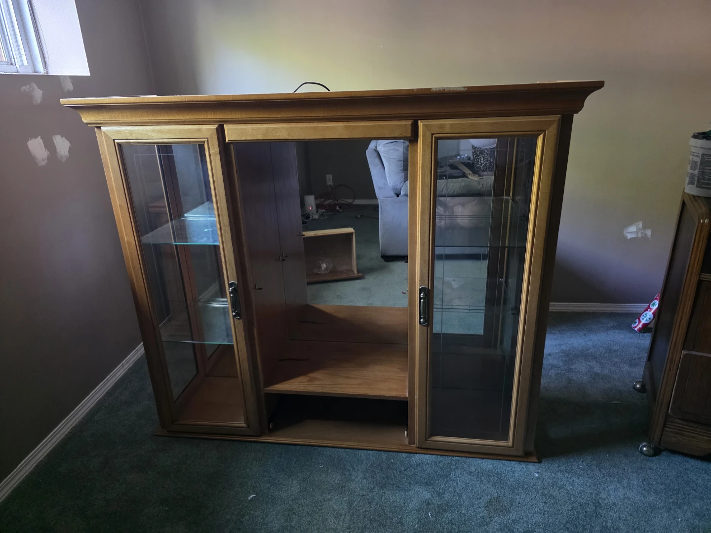 Oak Display Cabinet- top only