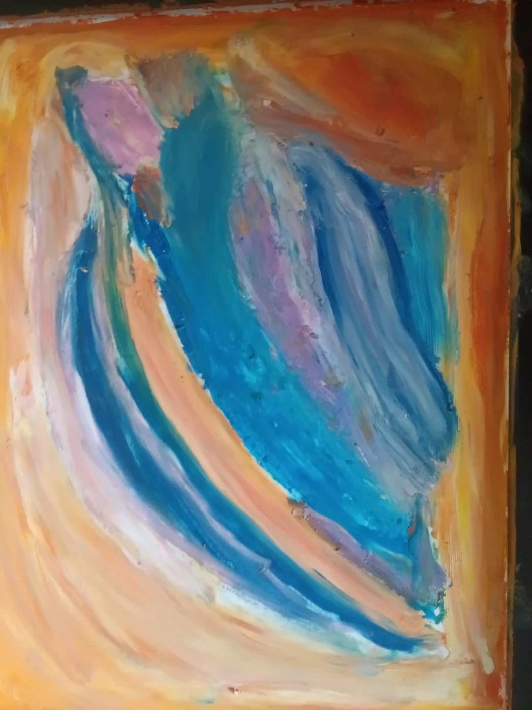 Abstract Painting in Black Tray - photo 2