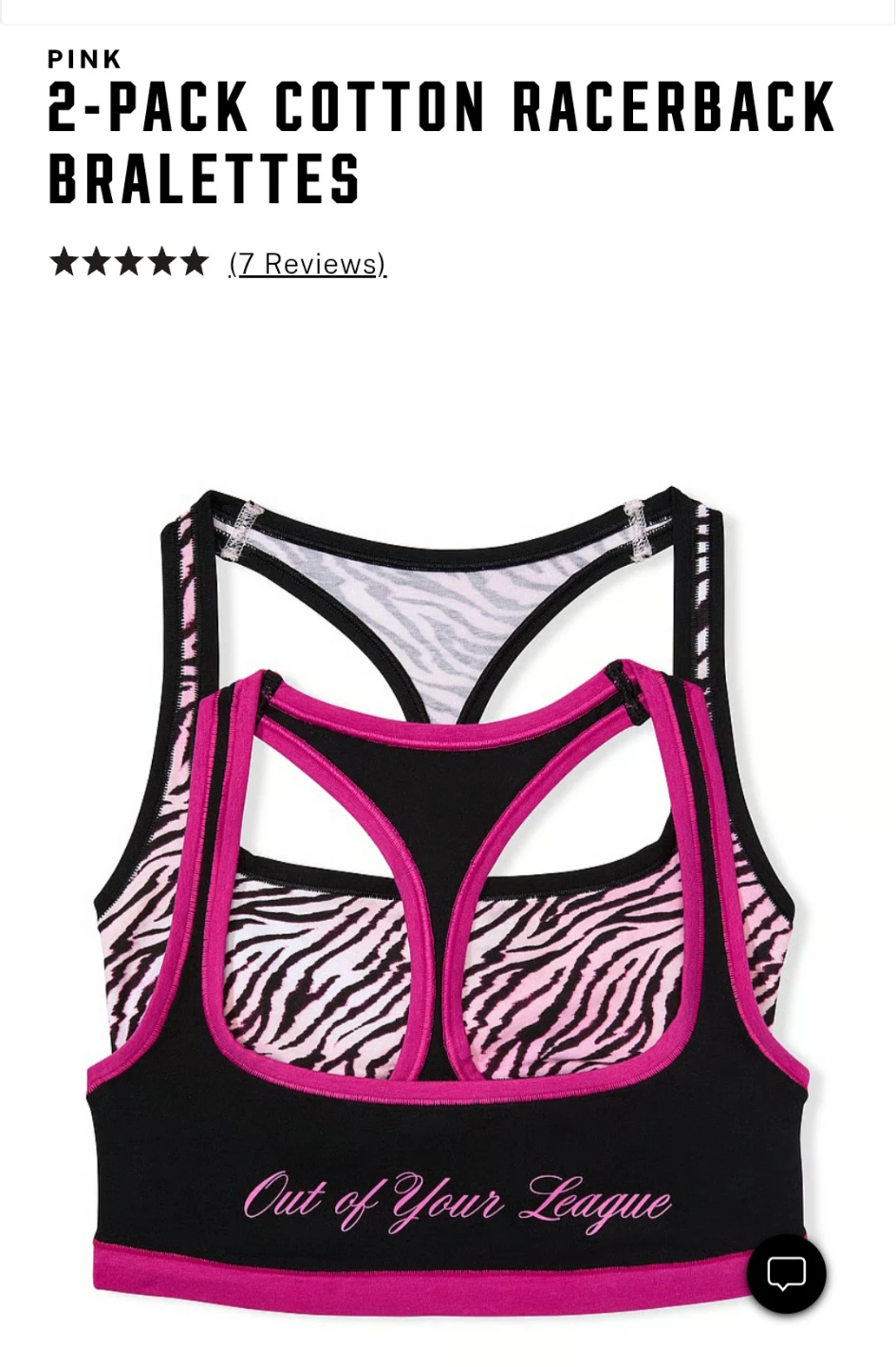 Pink Victoria's Secret 2-Pack Cotton Bralettes