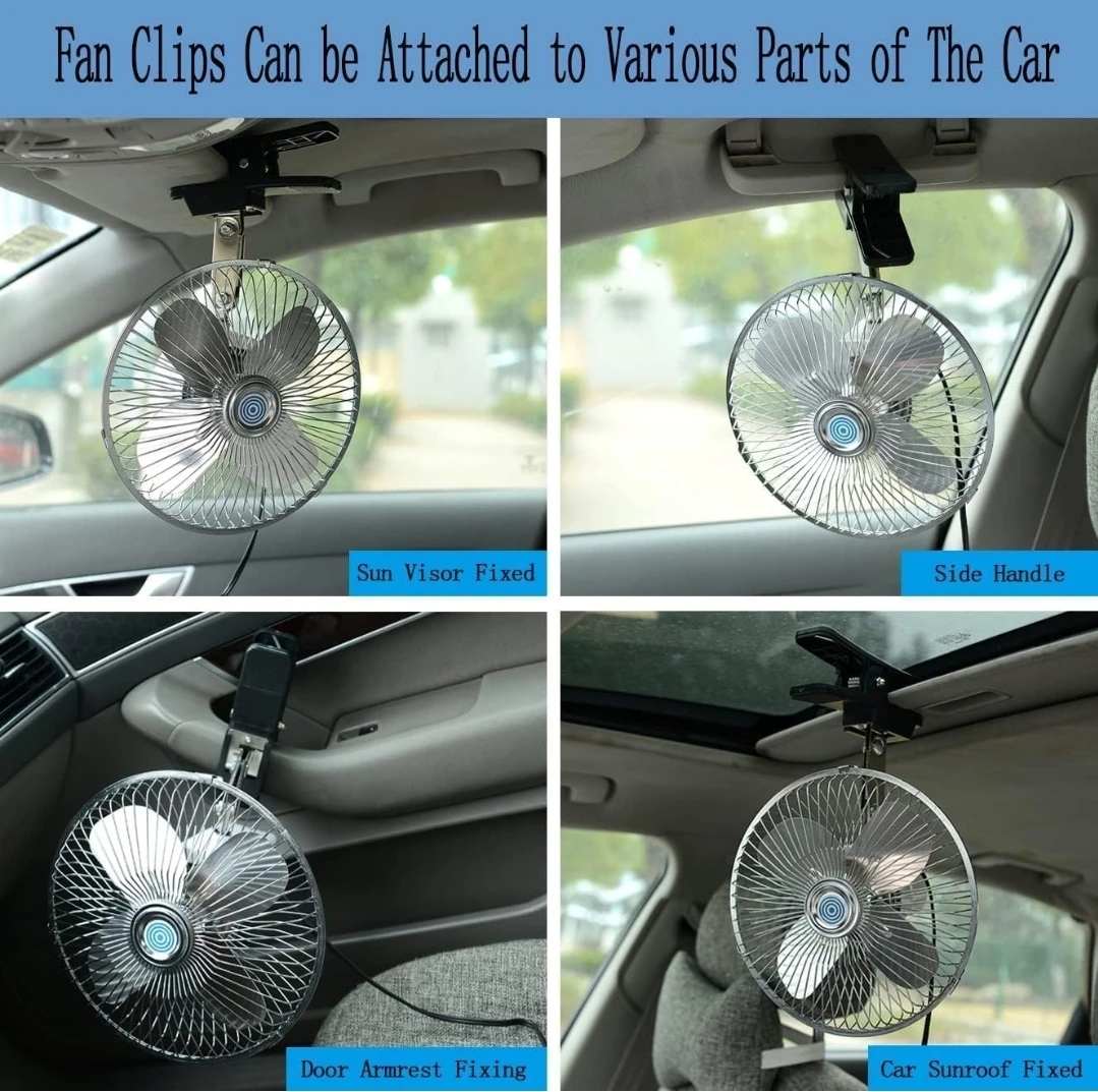 10-Inch Silver Cigarette Lighter Fan - photo 3