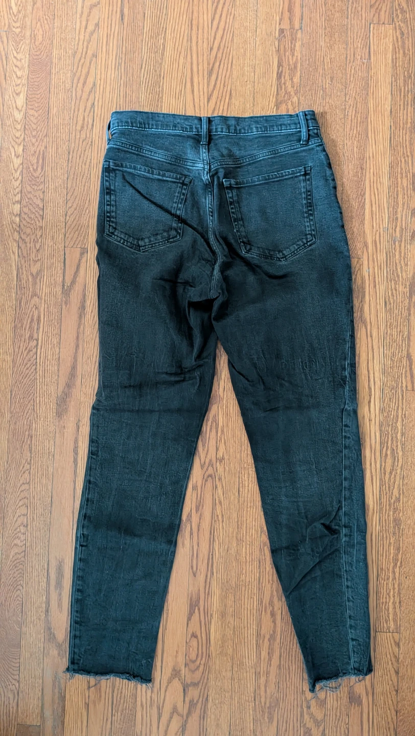 Old Navy High-Waist Straight Jeans Black Size 8 Tall - photo 3
