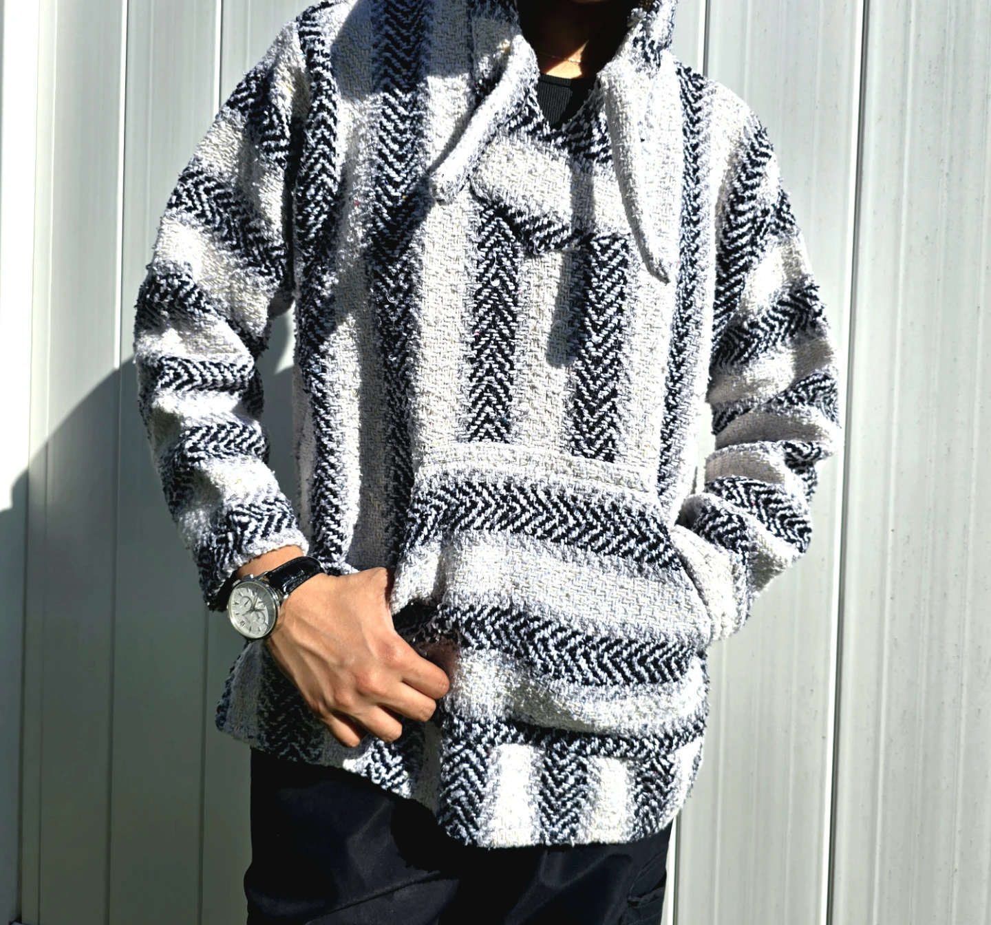 Hooded Baja Mexican Blanket Pullover Hoodie - photo 2