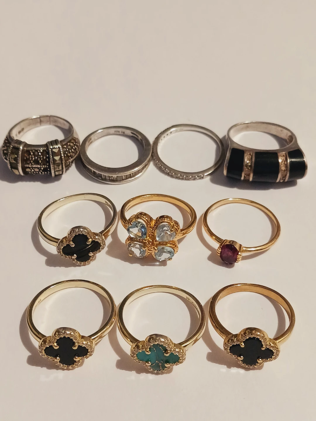Lot of 10 Sterling Silver 925 Gorgeous Rings. 6,7. - photo 3
