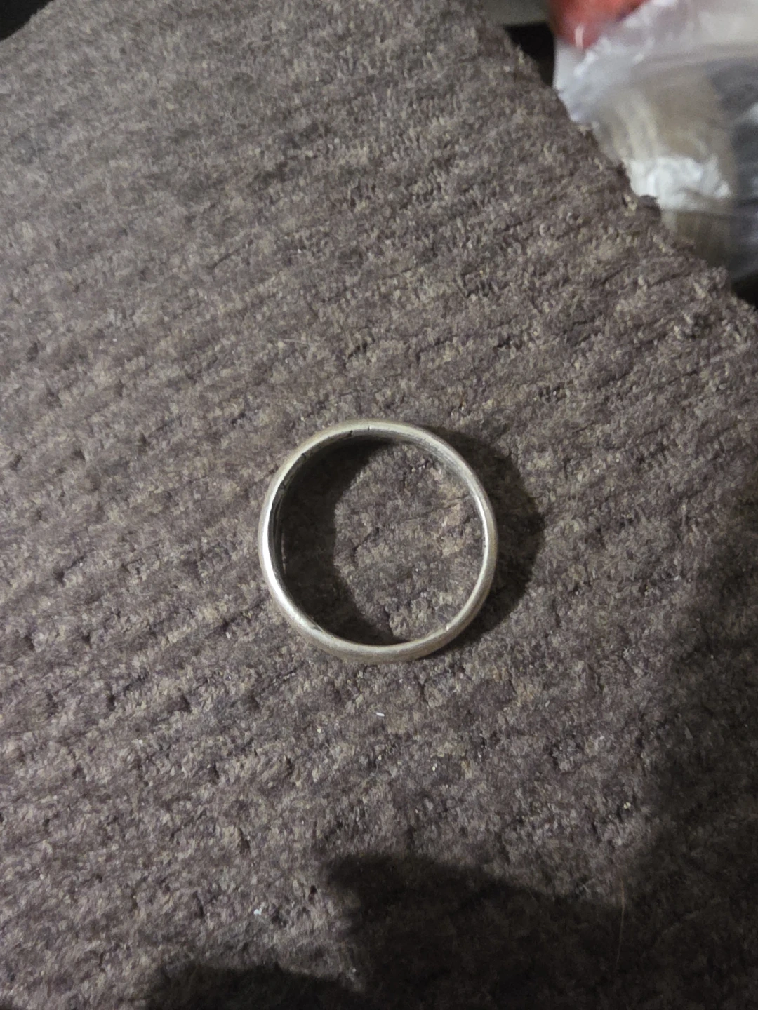 14k White Gold Wedding Band Ring - photo 2