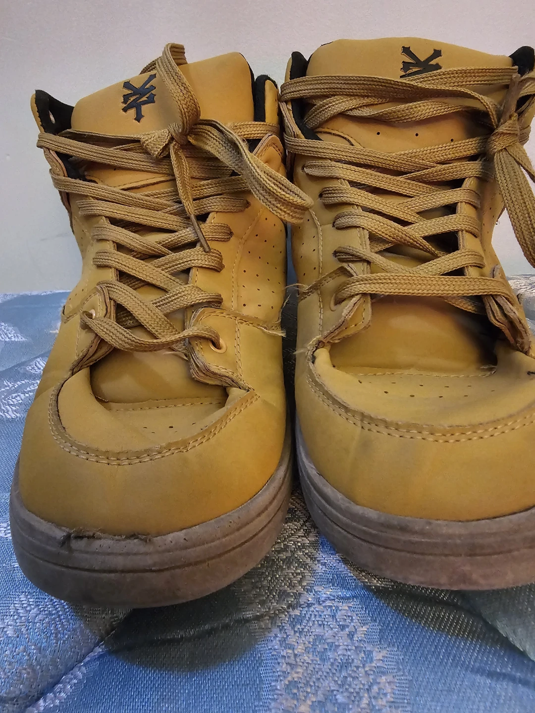 Yellow High-Top Sneakers