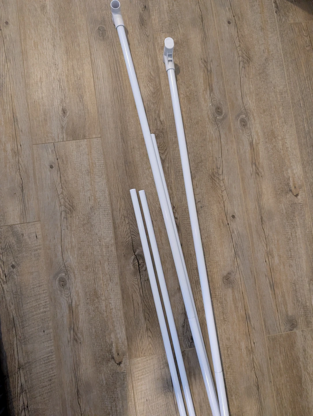 White Portable Display Stand Base with Poles