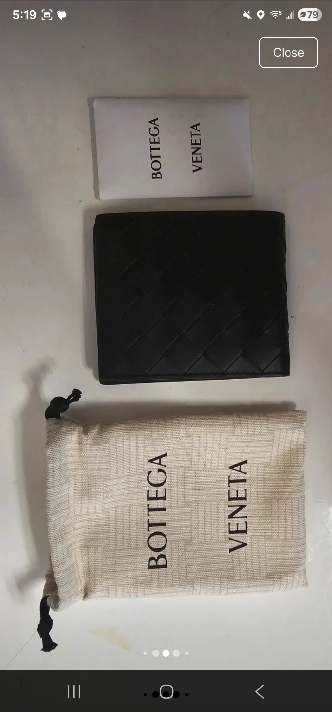 Bottega Veneta Black Intrecciato Bi-Fold Wallet - photo 5