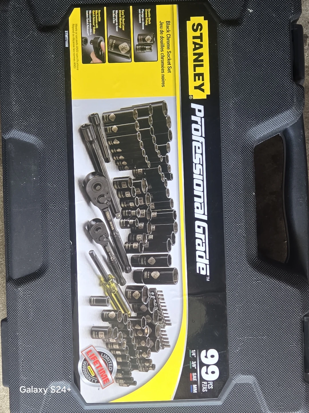 Stanley Professional Grade 99 Pc Black Chrome Socket Set