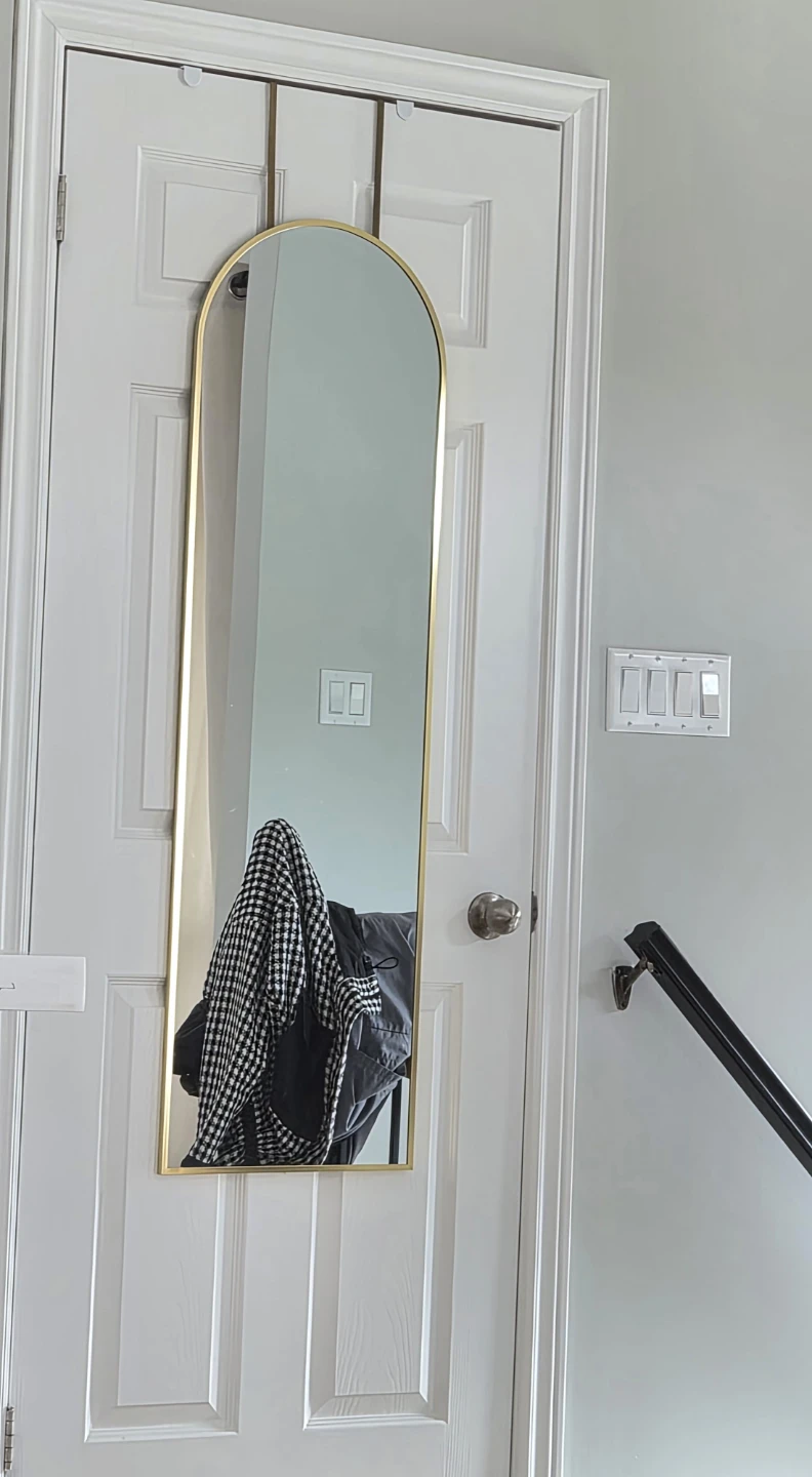 Gold Arch Over-the-Door Mirror