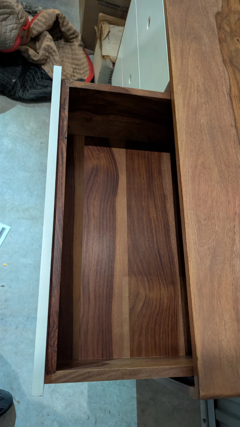 Wooden Dresser with 6 White Drawers - photo 4