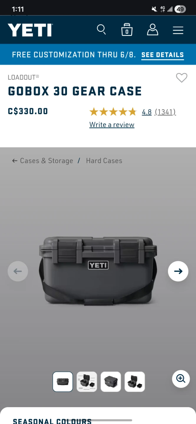 Yeti Loadout GoBox 30 Gear Case - photo 2
