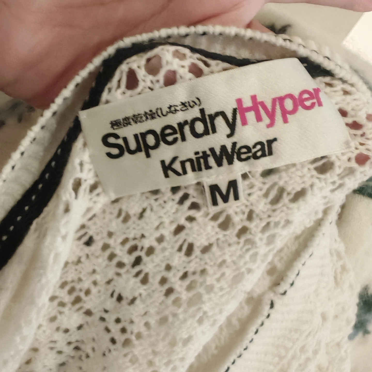 Superdry Knitwear White Crochet Sweater - photo 3