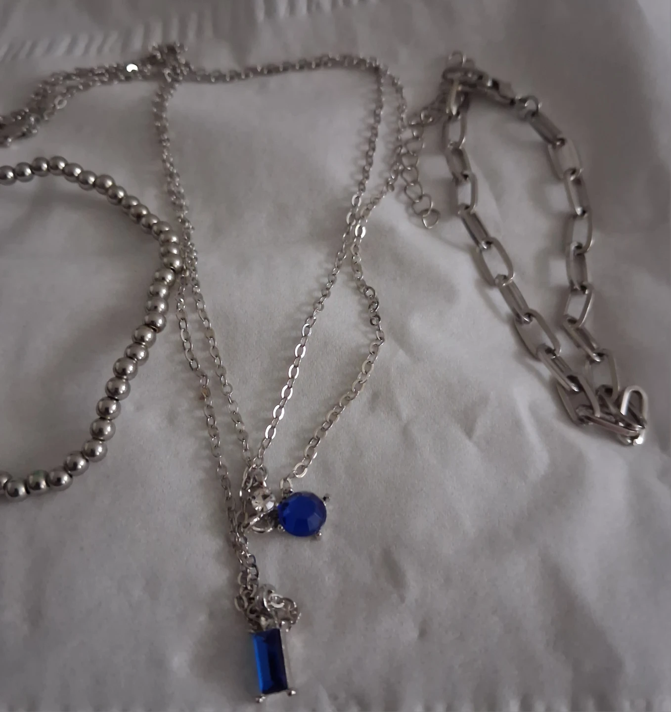 Silver-tone Necklace and Bracelet Set