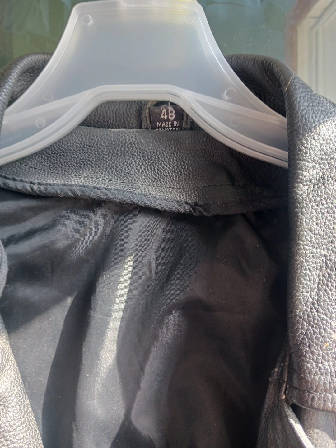 Black Leather Motorcycle Jacket - photo 2