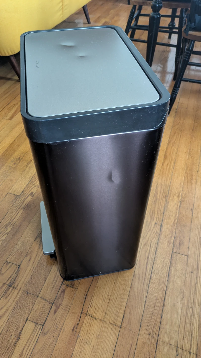 Kohler Black stainless steel Step Trash Can - 13 Gallon - photo 5