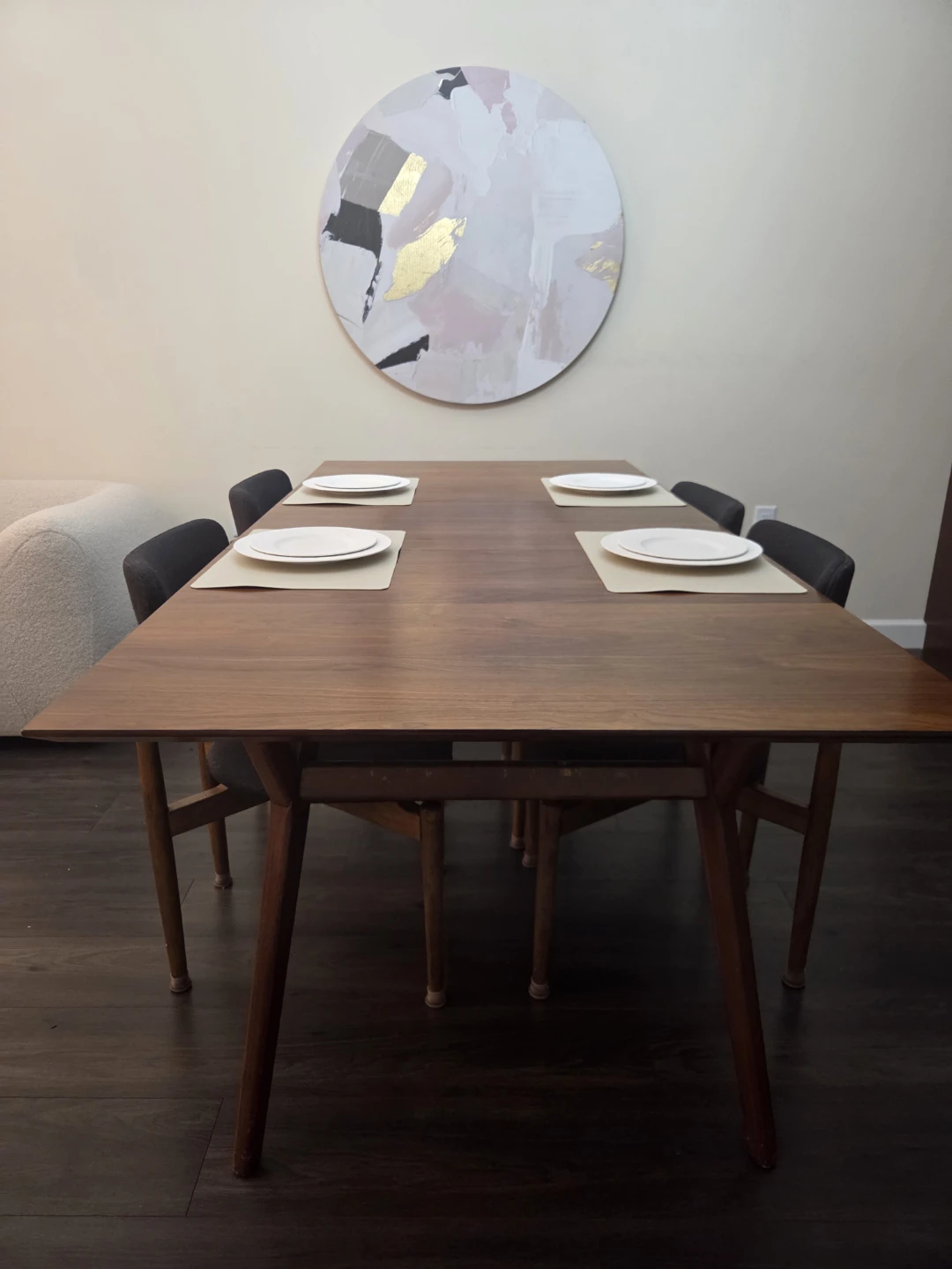 Wood Dining Table & Chairs Set
