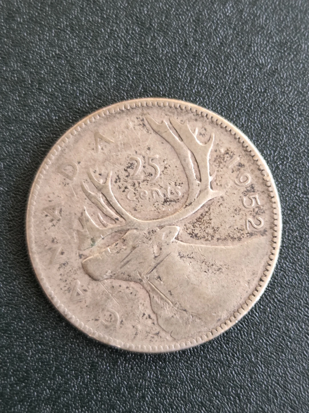 1952 Canadian 25 Cent Coin silver - photo 2
