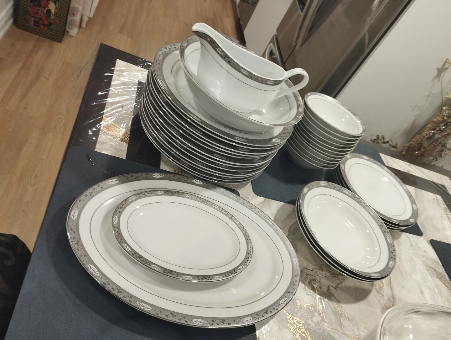 Elegant 12 person dinnerware set