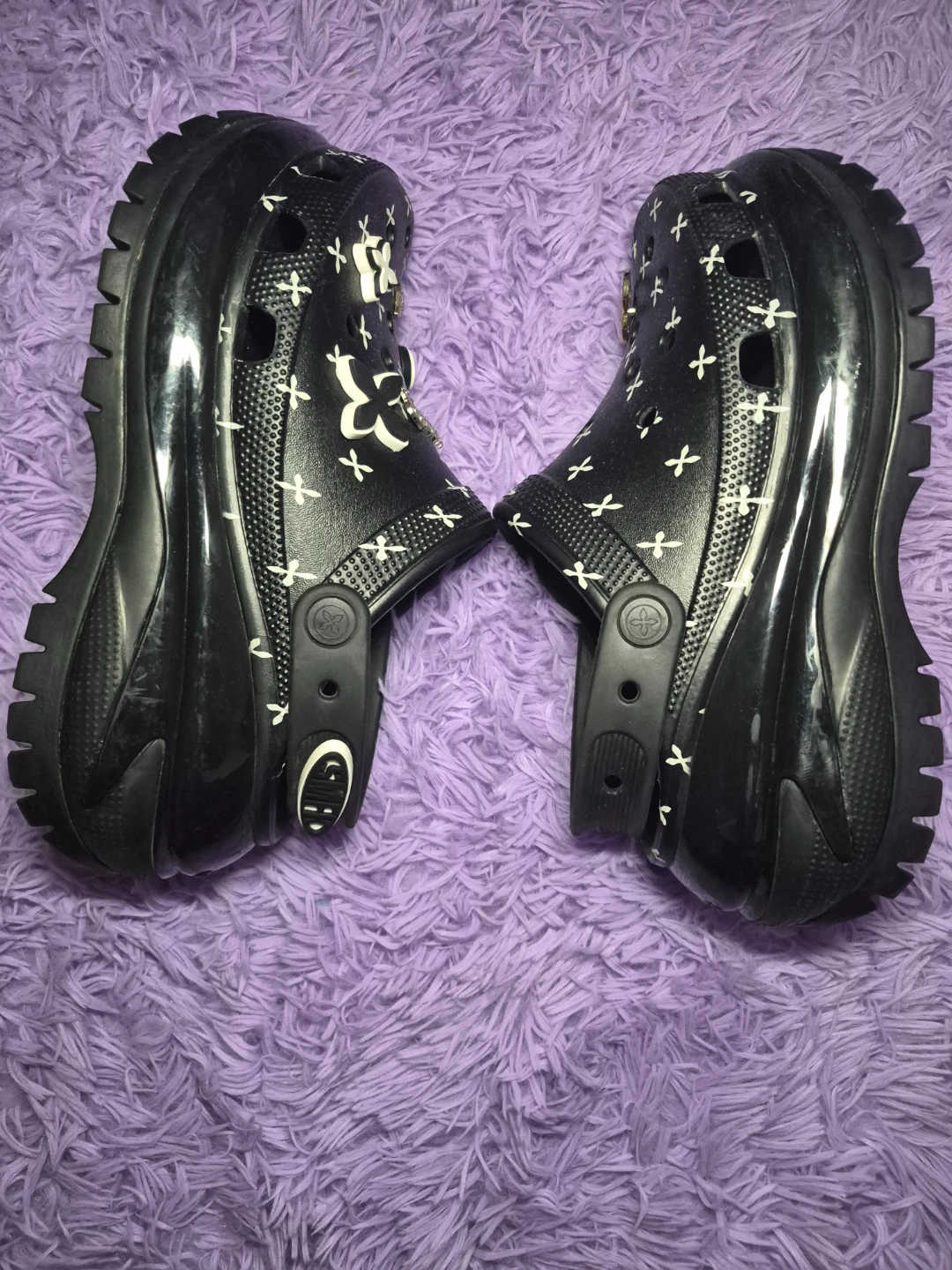 Crocs Black Graphic Clogs