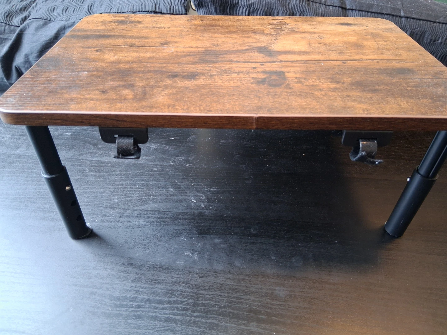 Rustic Wood and Black Desk Organizer Tray - photo 3